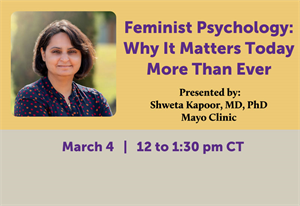 Menninger Clinic | Mayo Clinic Psychiatrist to Present Webinar on Feminist Psychology