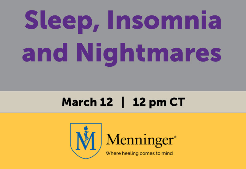 Menninger Clinic | Sleep Issues Topic of Upcoming Webinar